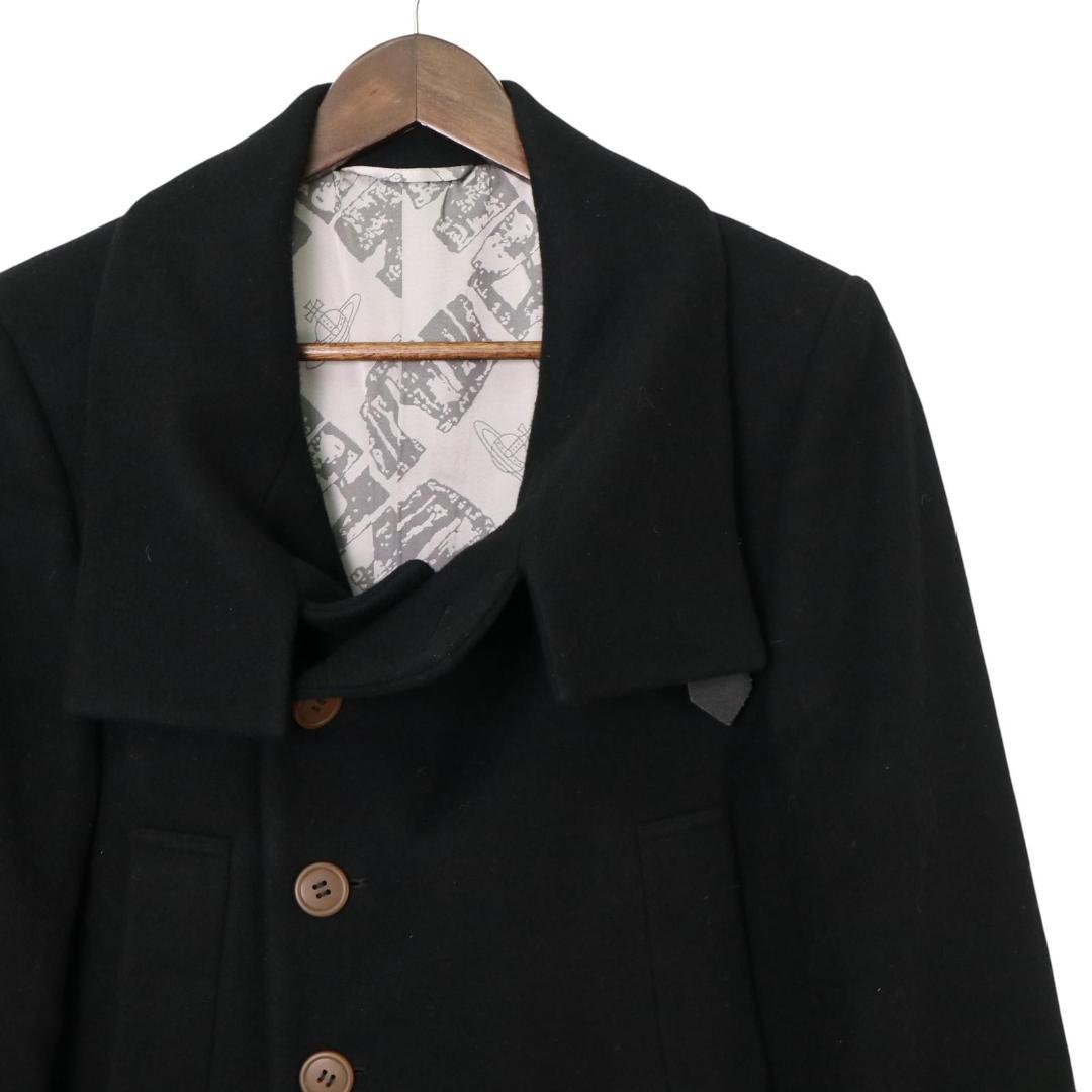 【美品✨】ヴィヴィアンウエストウッドマン ミントカラー ウールピーコート 黒46