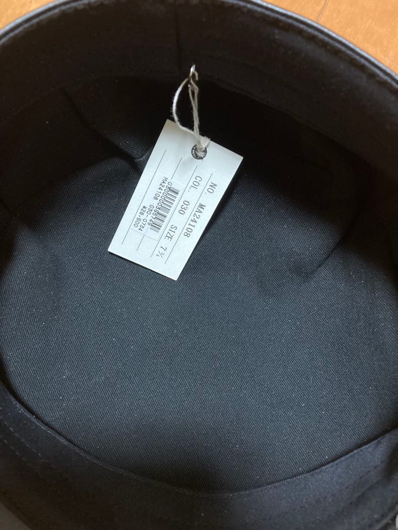 リアルマッコイズ　ホースハイド ニュースボーイキャップ 7 3/4 ブラック