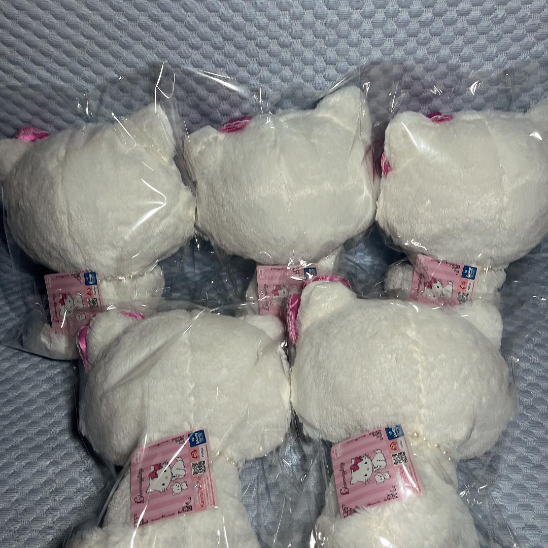 【ハローキティ】チャーミーキティ 毛づくろい BIGぬいぐるみ 5体セット
