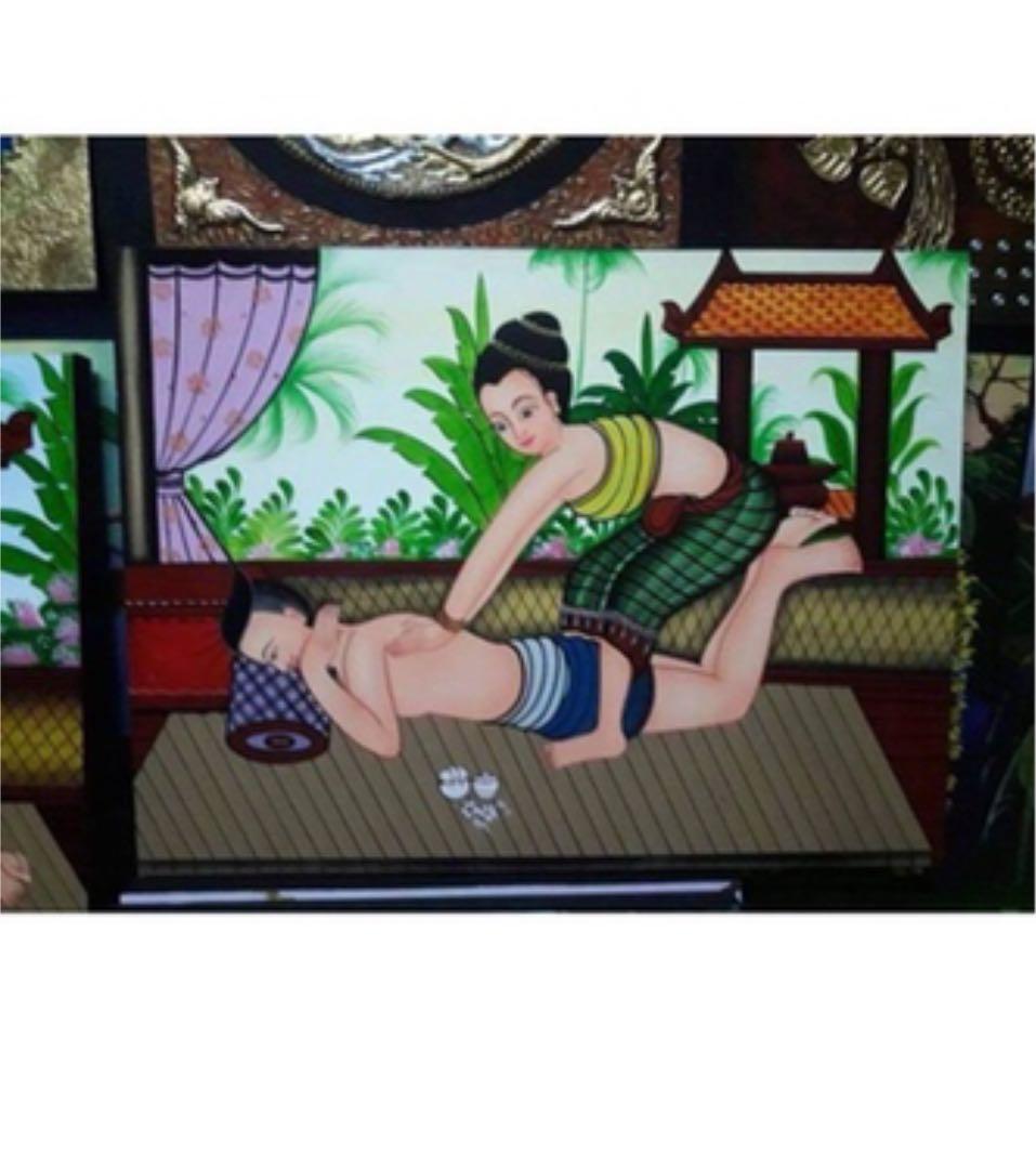 タイ古式マッサージ絵　壁掛け絵