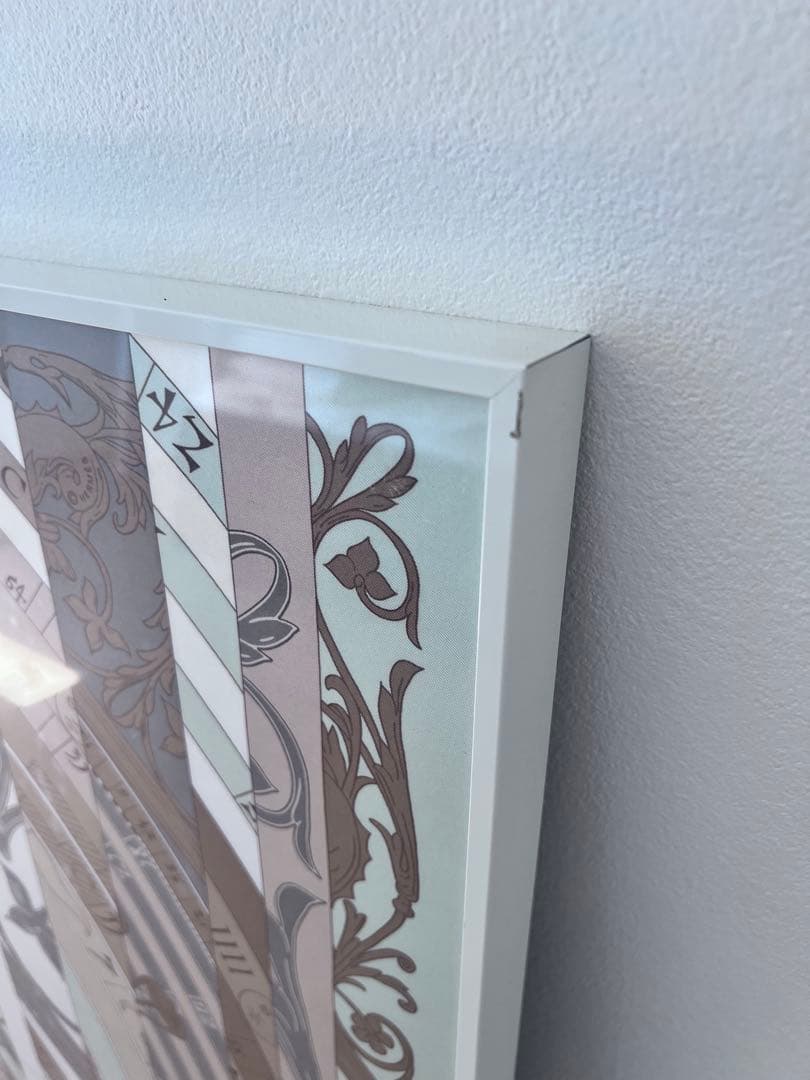 エルメス　スカーフ　額装