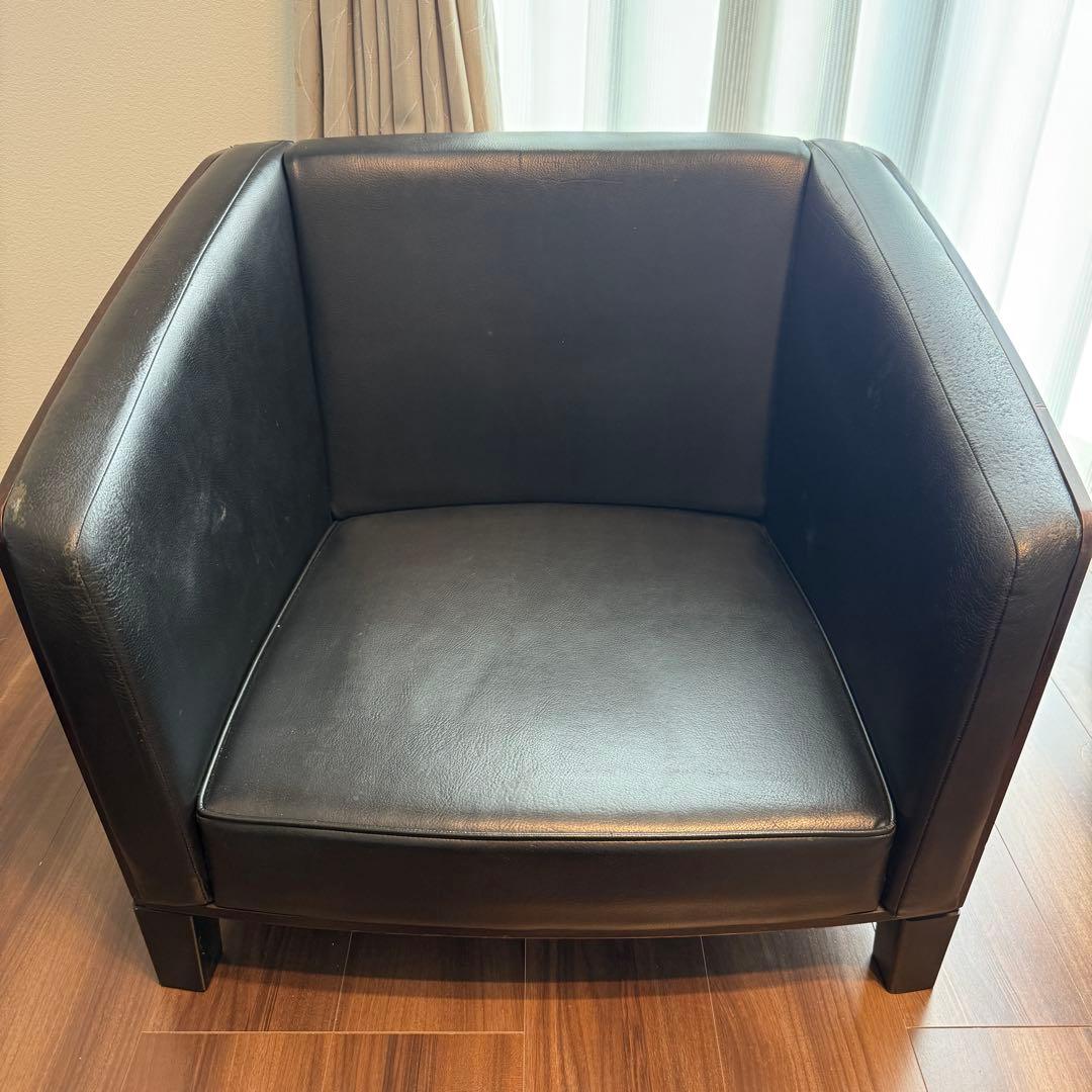 希少品 AD CORE ラウンジチェア ローチェア シングルソファ 木目