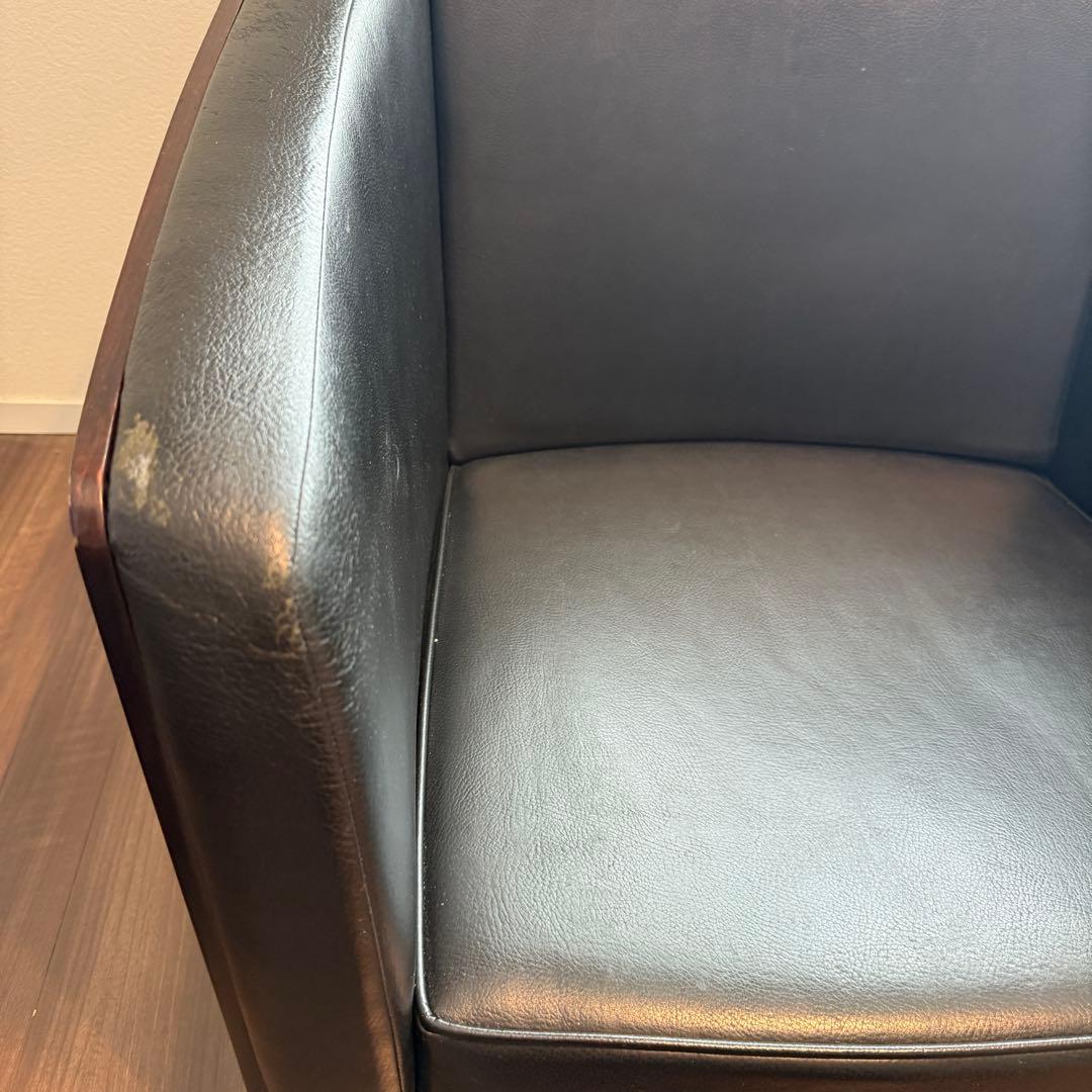 希少品 AD CORE ラウンジチェア ローチェア シングルソファ 木目