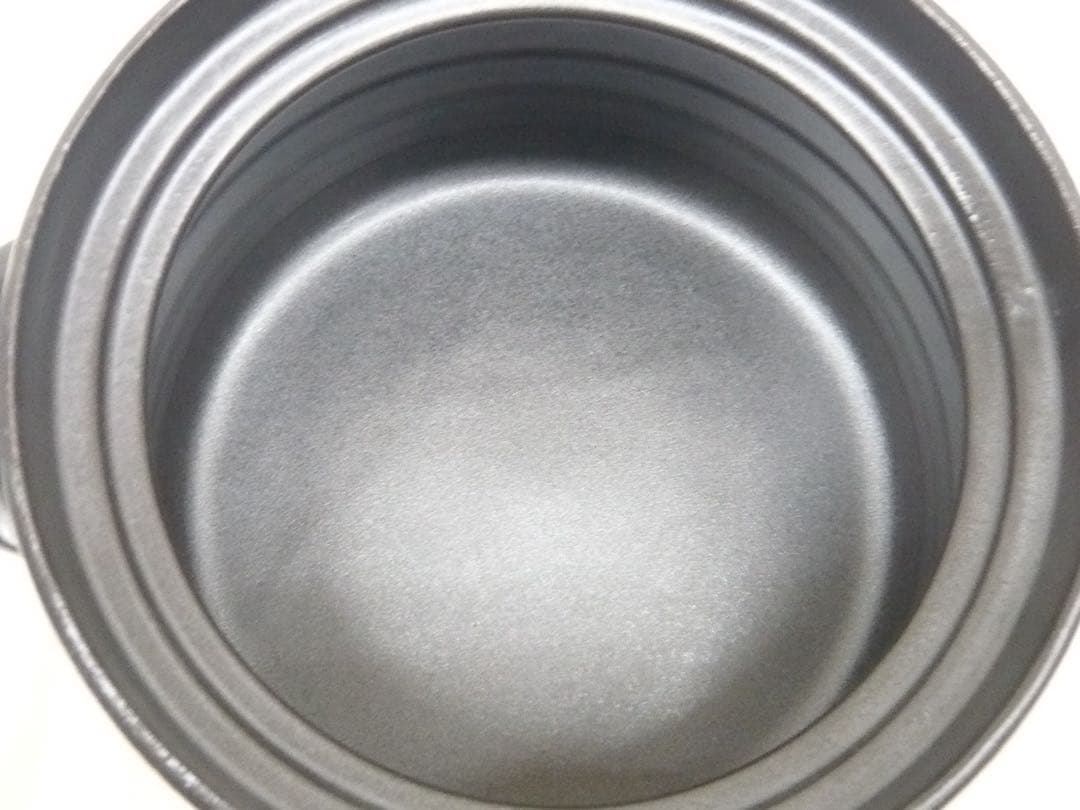 『萬古焼 二重蓋使用の3合炊きご飯釜 黒釉メタル』ガス・IH対応