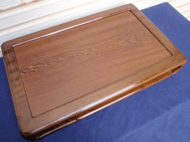 新品♪ 53巾 総鉄刀木(タガヤサン)花台 飾り台 盆栽台 香炉台 検/花梨黒檀