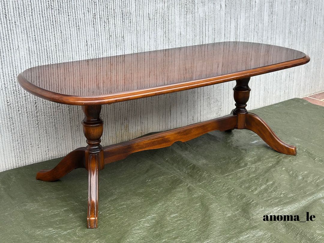 【センターテーブル】カリモク　コロニアル　昭和レトロヴィンテージ◎