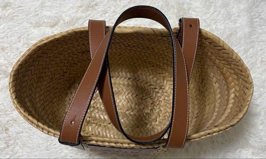 【LOEWE】 バスケットバッグ ミディアム ナチュラル/タン