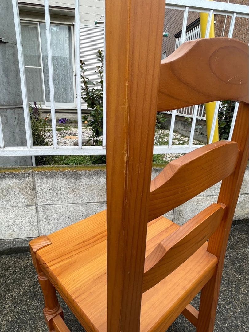 パイン材　スペイン製　カントリーチェア　単品　椅子　ダイニング