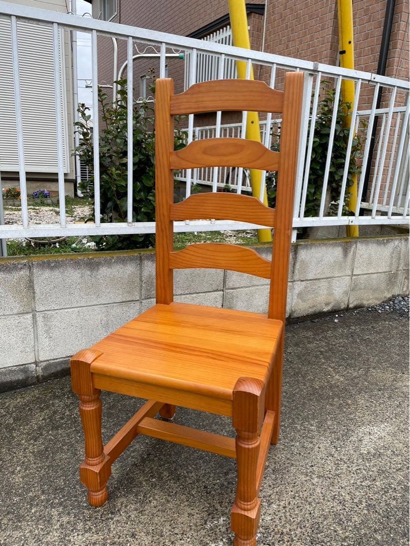 パイン材　スペイン製　カントリーチェア　単品　椅子　ダイニング