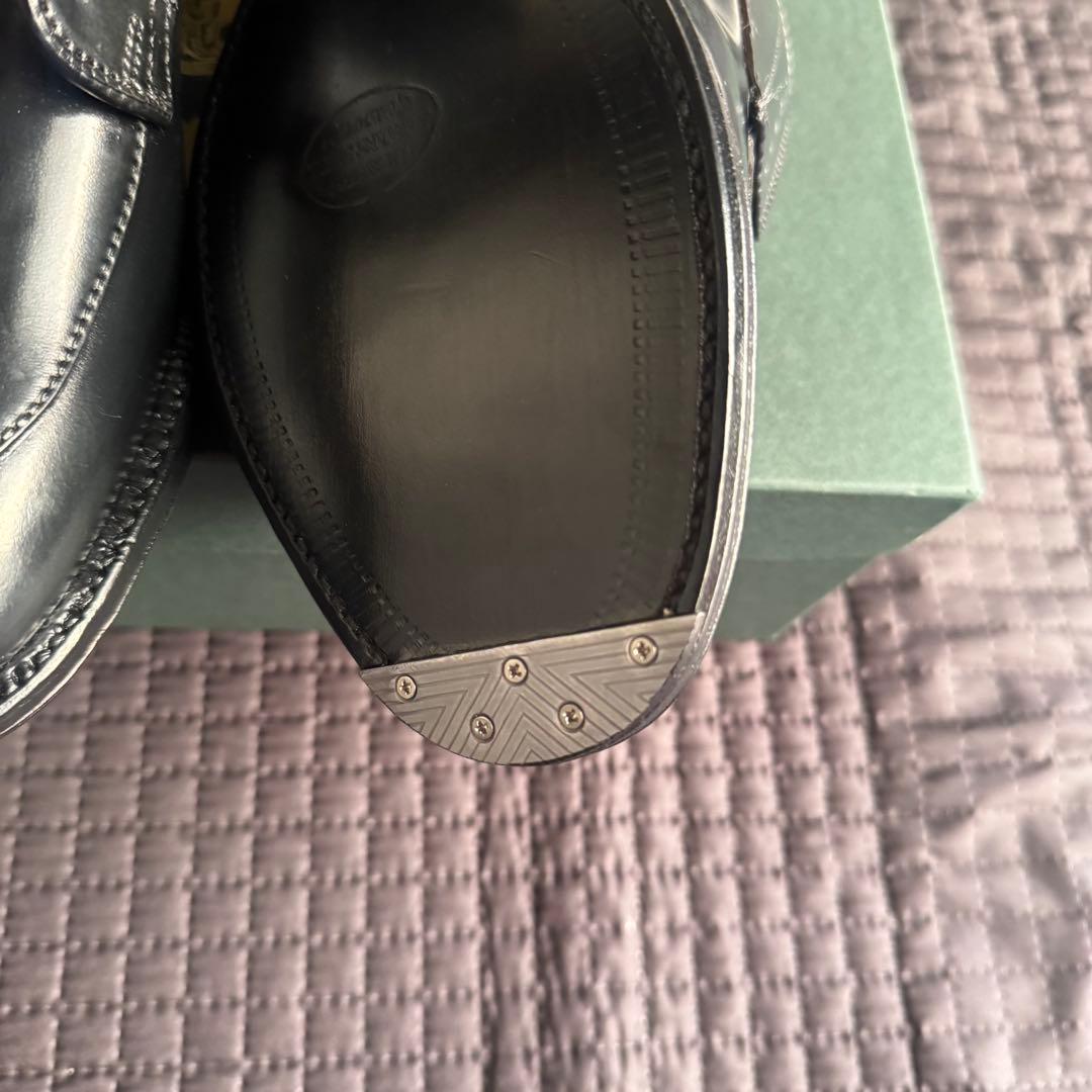 スチール装着済　ALDEN　ブラック　コードバン　7D　箱あり