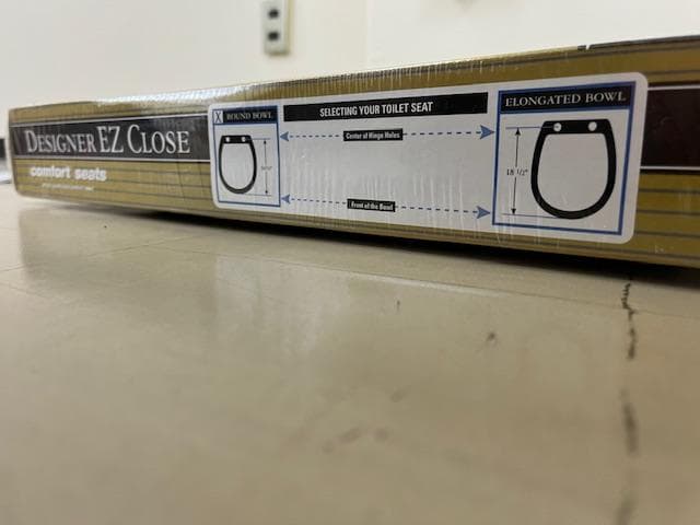 デザイナー EZ クローズ ブラック ウォールナット木製丸型便座