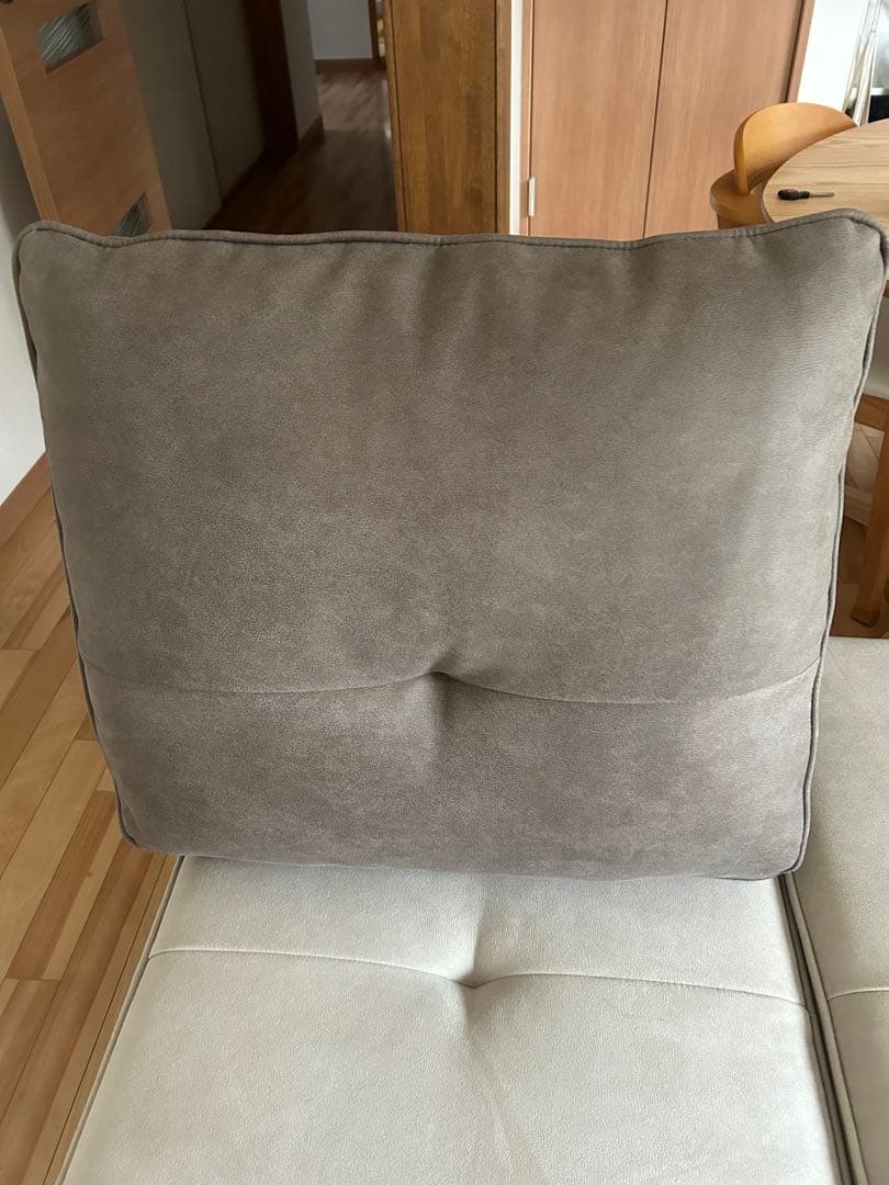 アルフレード 背当てクッション 座椅子 ヨーロピアングレー レザーテックス