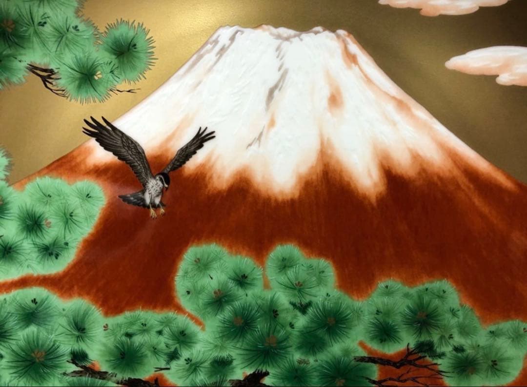 未使用/特価❕ノリタケ/スタジオコレクション/富士に鷹/絵皿/1点 富士山