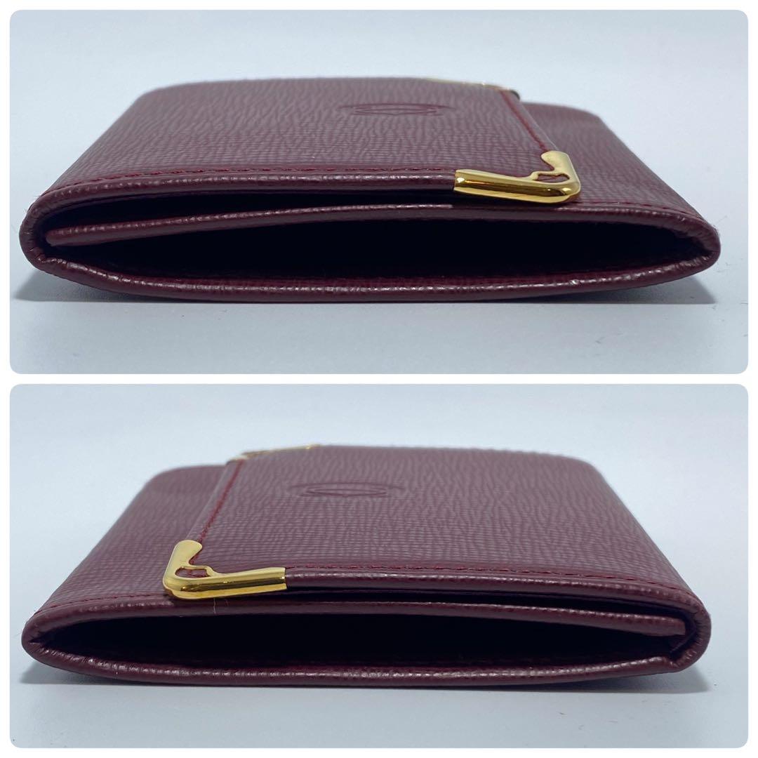 新品、未使用　Cartier ケース　バーガンディ　ゴールド金具