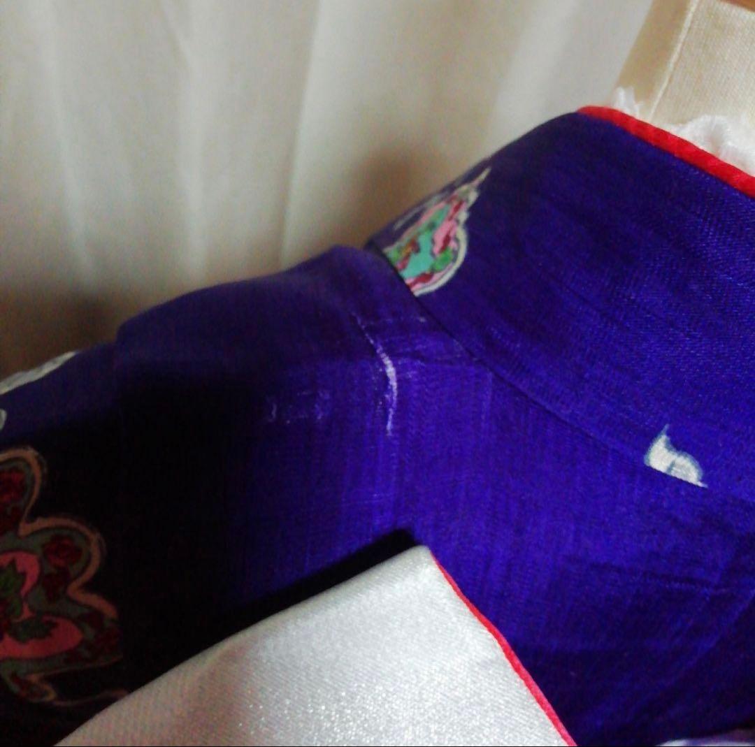 七五三　着物セット　7歳　紫色　アールデコ　モダンスタイル