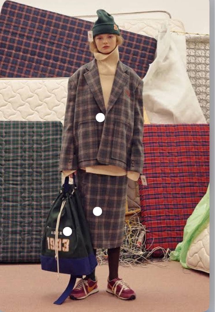 レア　17AW ADERERROR チェック柄セットアップ