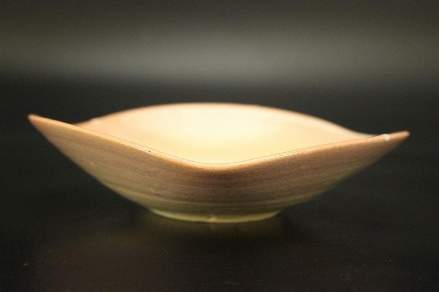 日本芸術院賞受賞 森野嘉光作 御本三角皿 共箱(ZE533)