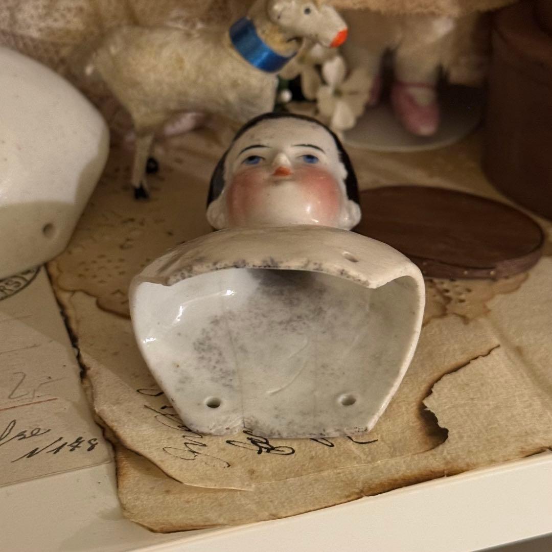 希少＊7cm ドイツ 早期アンティーク男の子チャイナヘッド