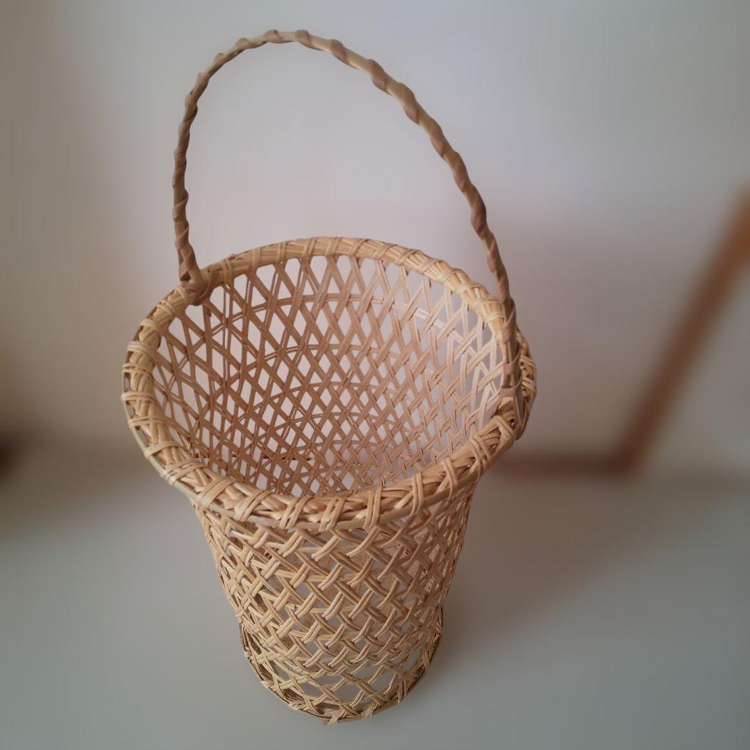 岩手県 鳥越竹細工 傘立て 花籠