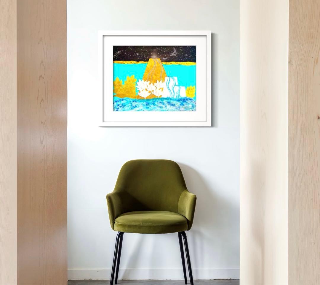 開運絵画　オリジナル　龍体文字　昇龍　金龍