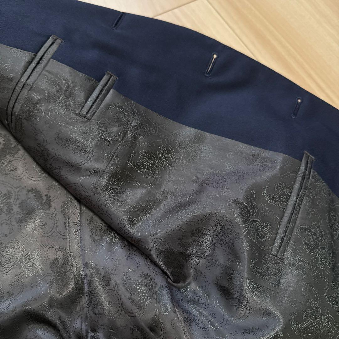 【美品】オーダースーツ スリーピース ダークネイビー