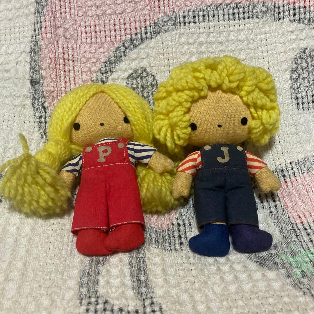 サンリオ　昭和レトロ　ヴィンテージ パティ＆ジミー　ぬいぐるみ　初期　中古品