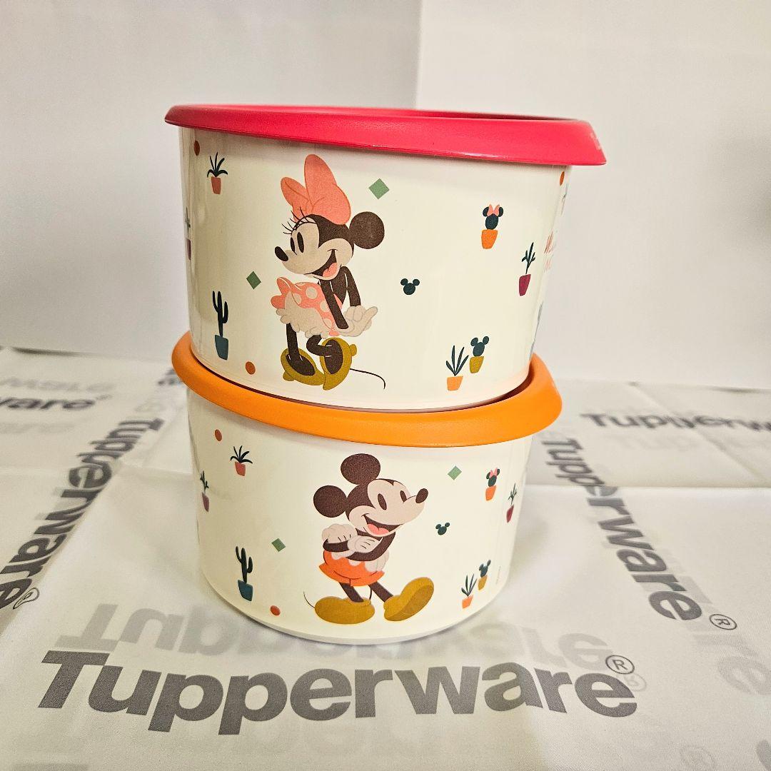 【新品】タッパーウェア ミッキー＆ミニー 豪華セット（弁当箱＆カトラリー）