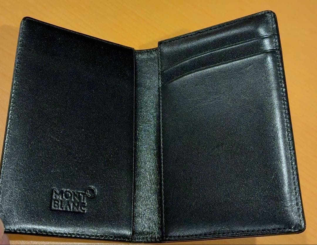7897モンブラン レザー　カードケース 名刺入れ ブラック