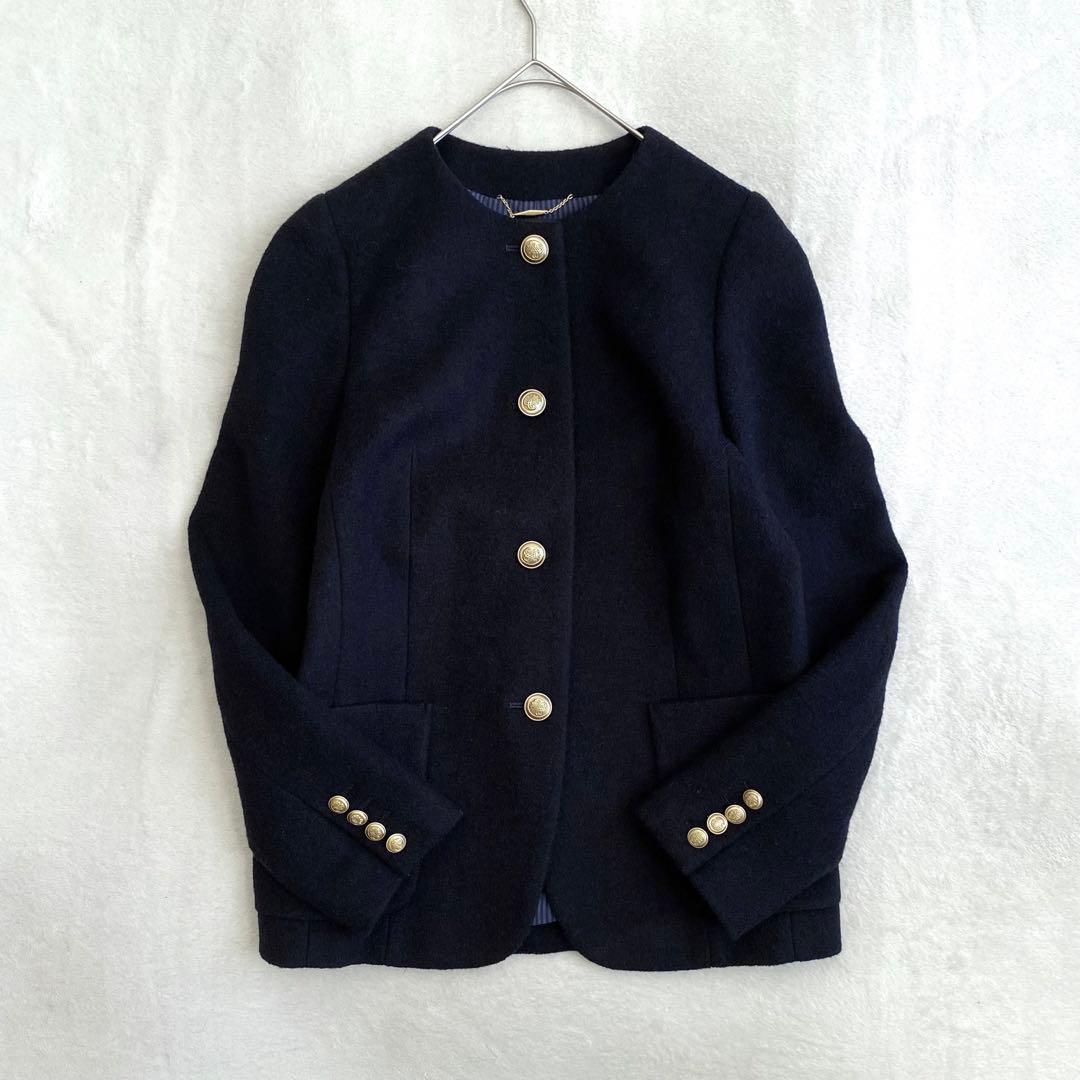 【ほぼ未使用✨】allureville パイルメルトンノーカラージャケット 黒