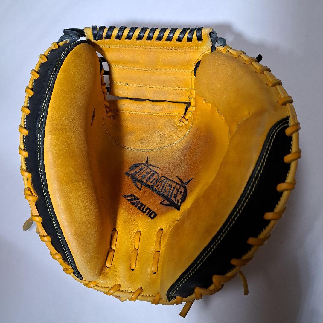 ミズノ FIELDGLISTER 軟式キャッチャーミット イエロー　オイル付き