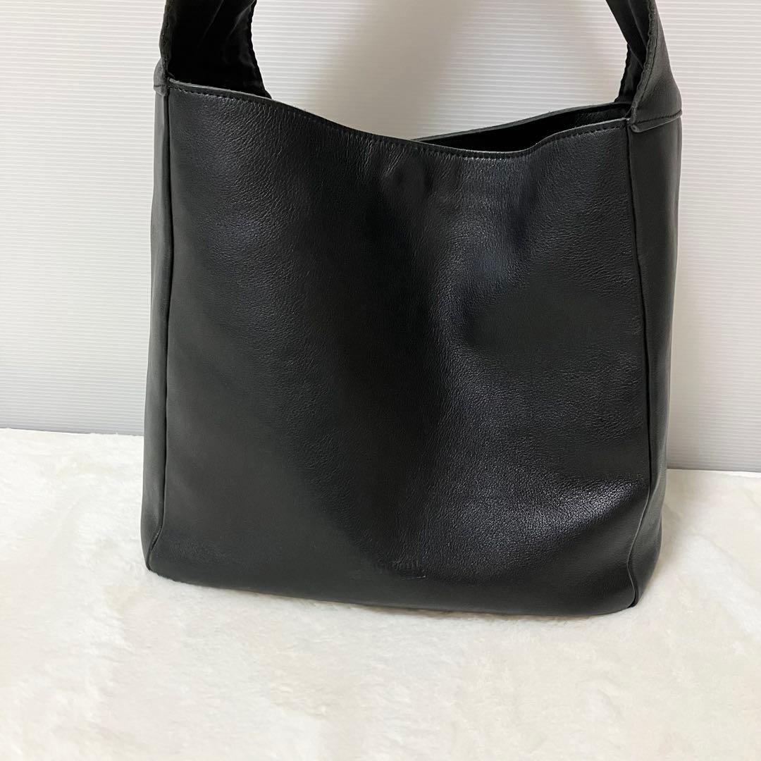収納袋 Jean Paul Gaultier ワンショルダーバッグ 黒 革 A4