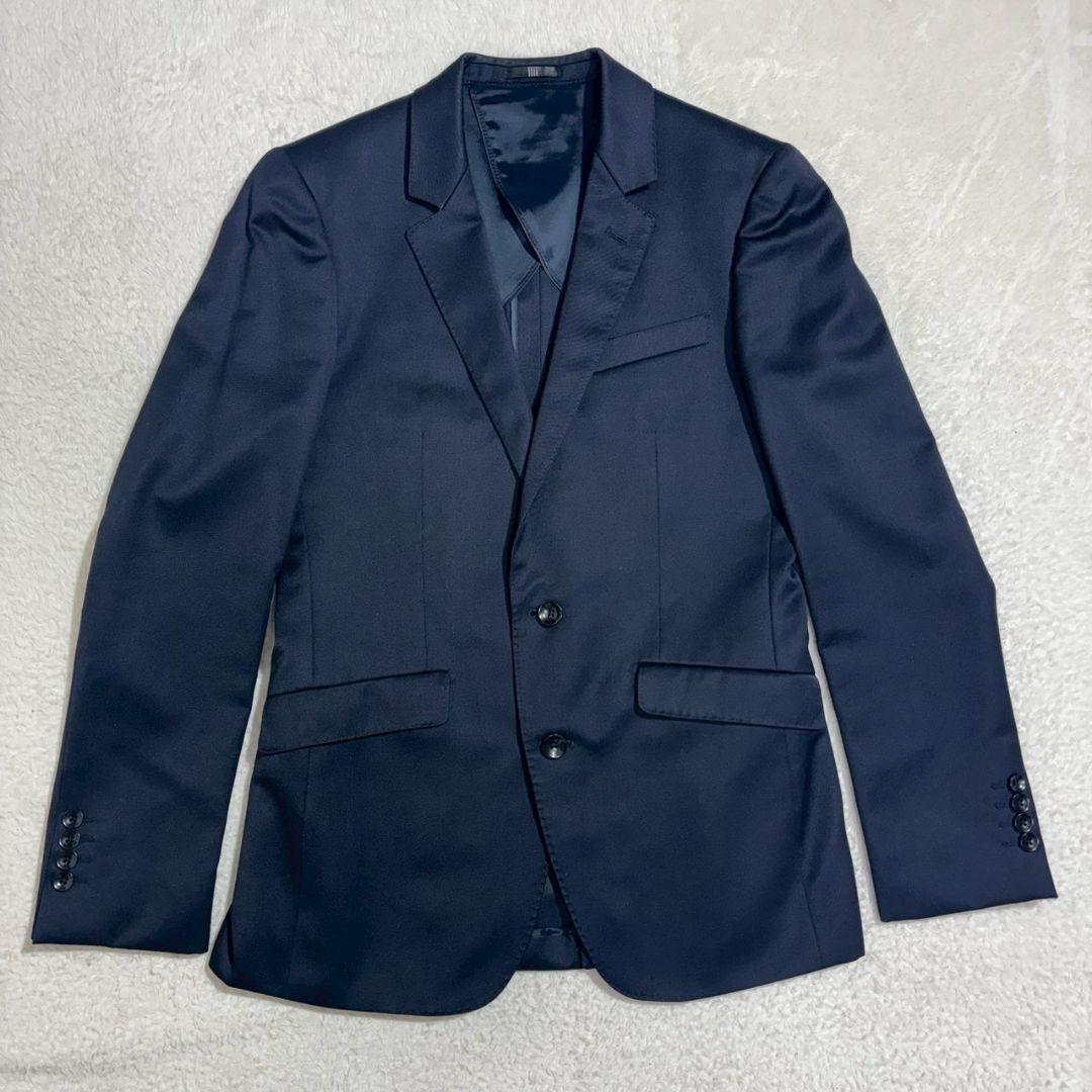 スーツセレクト　シルク混　ジャケット　ベスト　パンツ　スリーピース　光沢