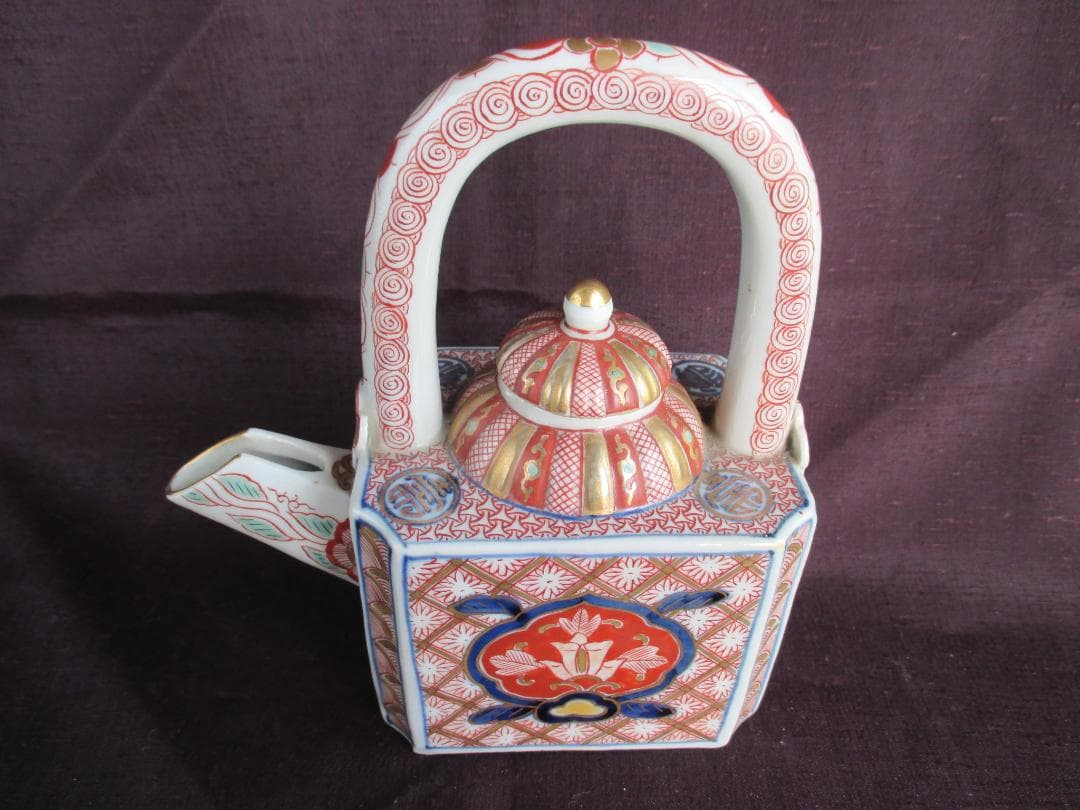 銚子　酒注ぎ　酒器　九谷赤絵　212