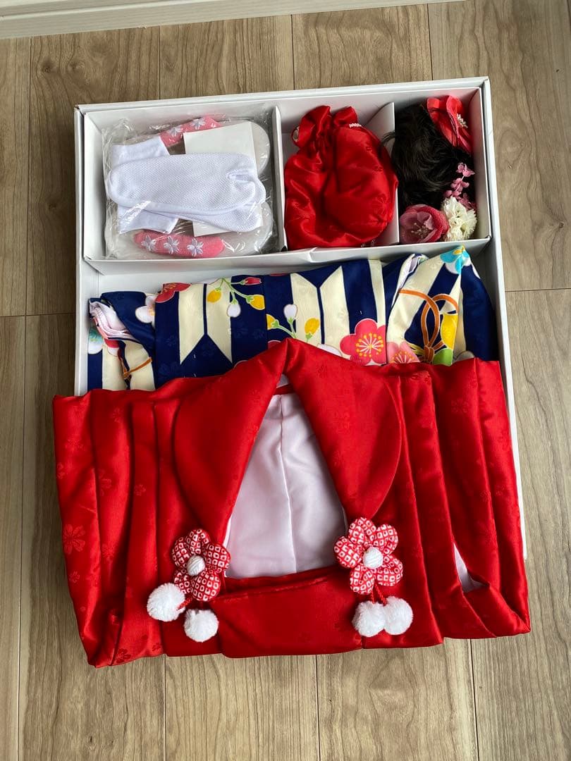 女の子 七五三 着物被布セット 付属品付き