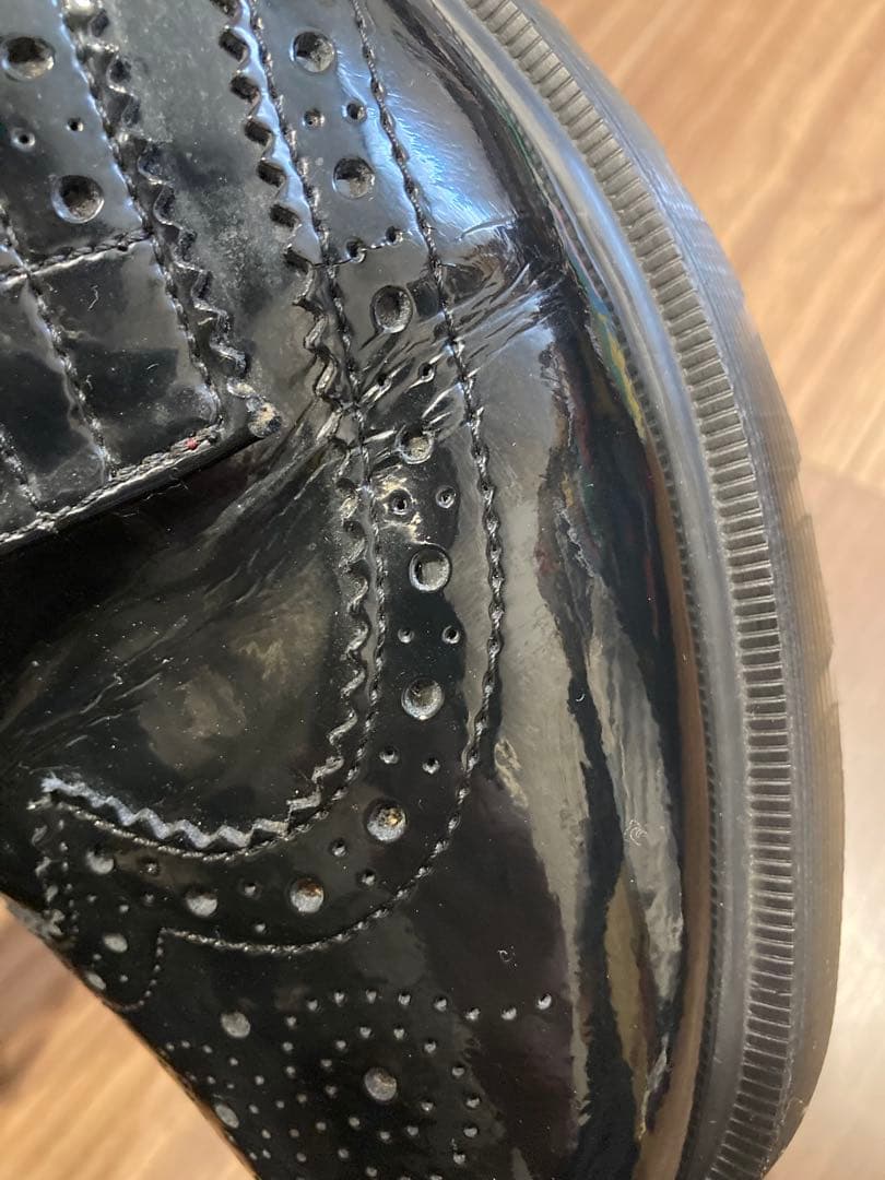 ガ*ラ様 激レア　ドクターマーチン パテントレザー ウィングチップ エナメル　8