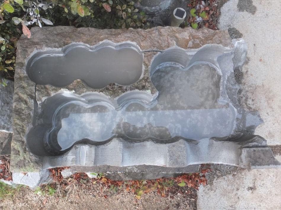 【バードバス・水鉢・オブジェ】庭石箱庭苔鉢苔玉向鉢造園ガーデニングオーナメント