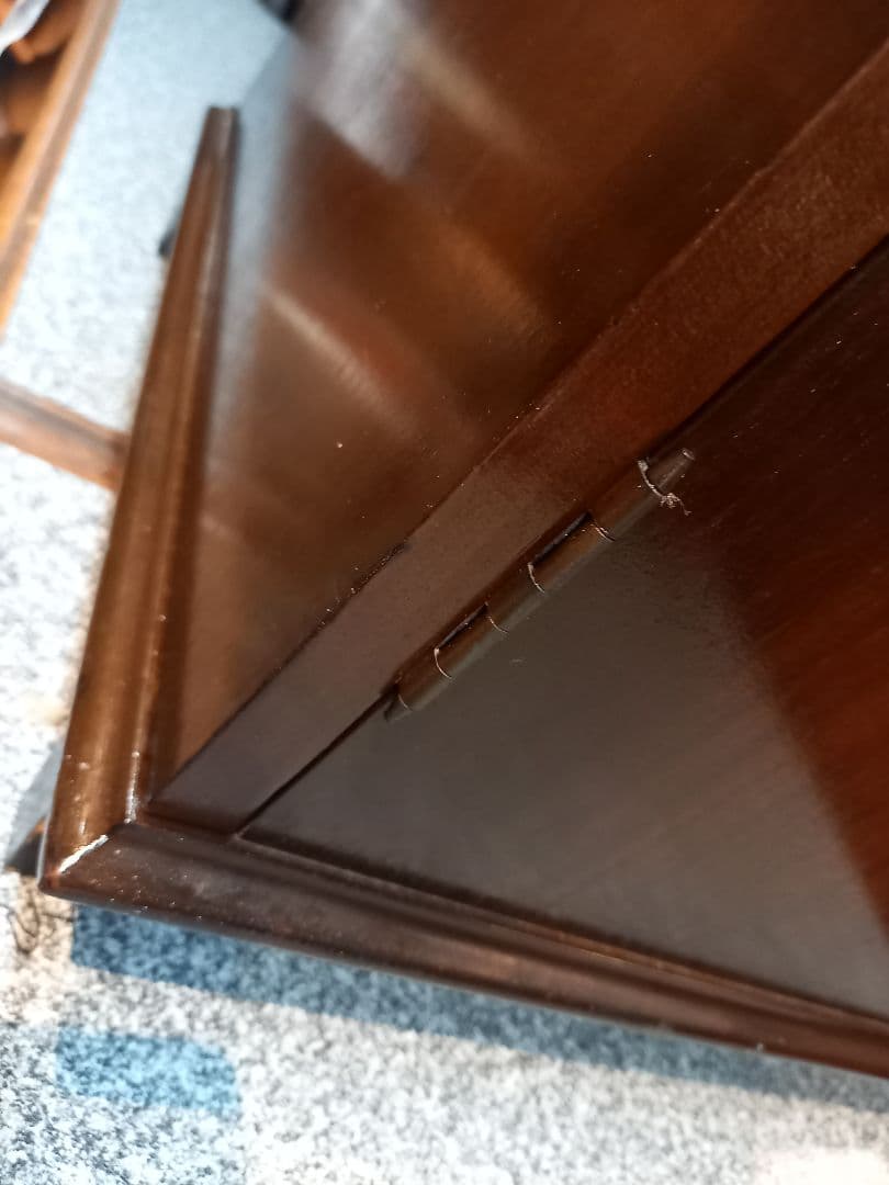 1960's　美品　チーク　突板　カッパーハンドル　レコード　キャビネット