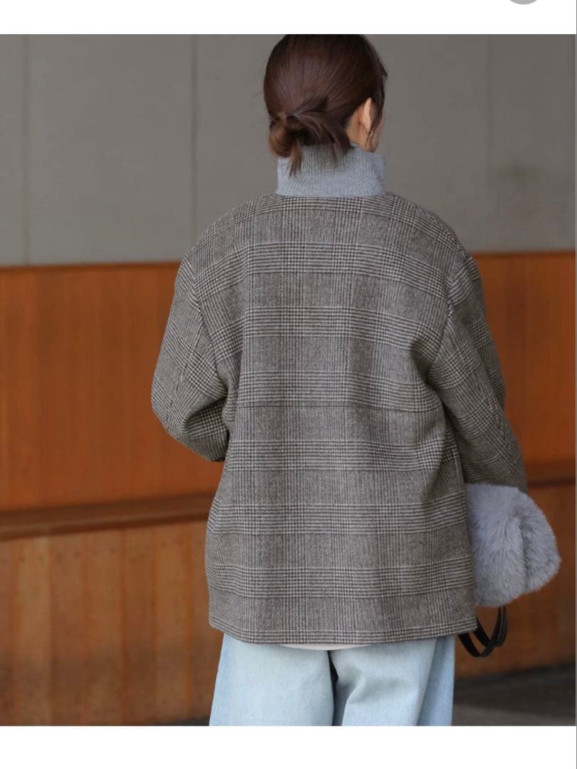 新品未使用タグ付きスーパーファインビーバークルーネックコート36