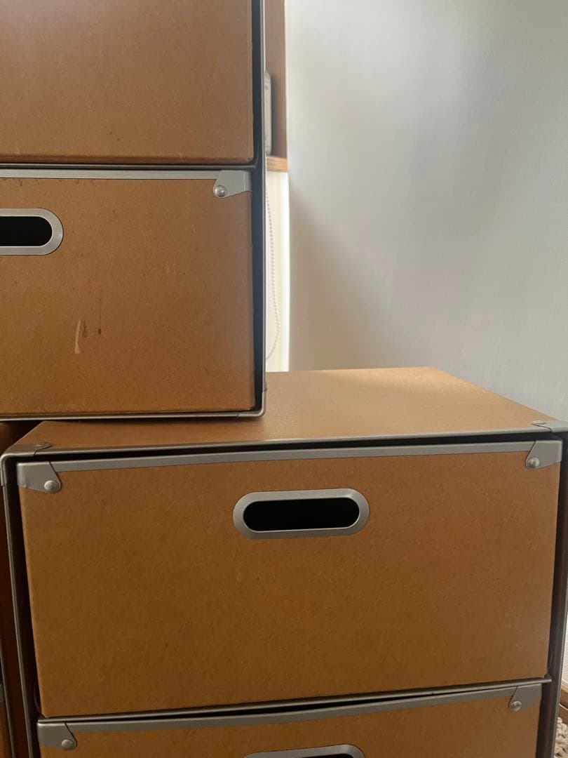 【廃盤】無印良品硬質　2段引出し　パルプボックス　まとめ売り3個セット