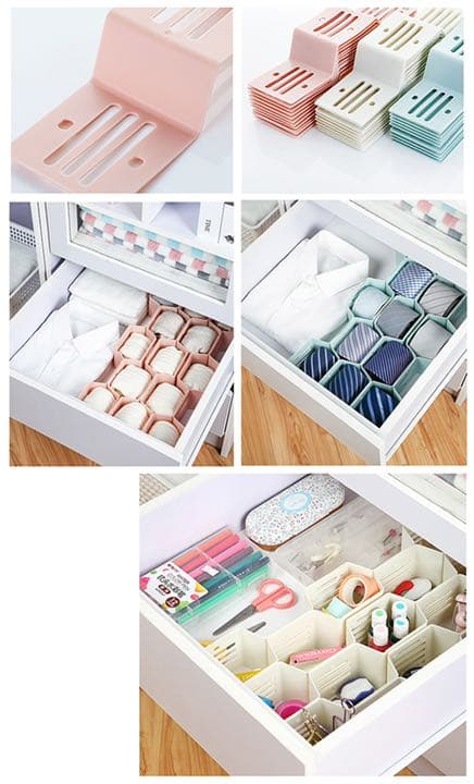 引き出し収納仕切り板 パステルカラー カットOK 衣類 食器 メイク道具 文具