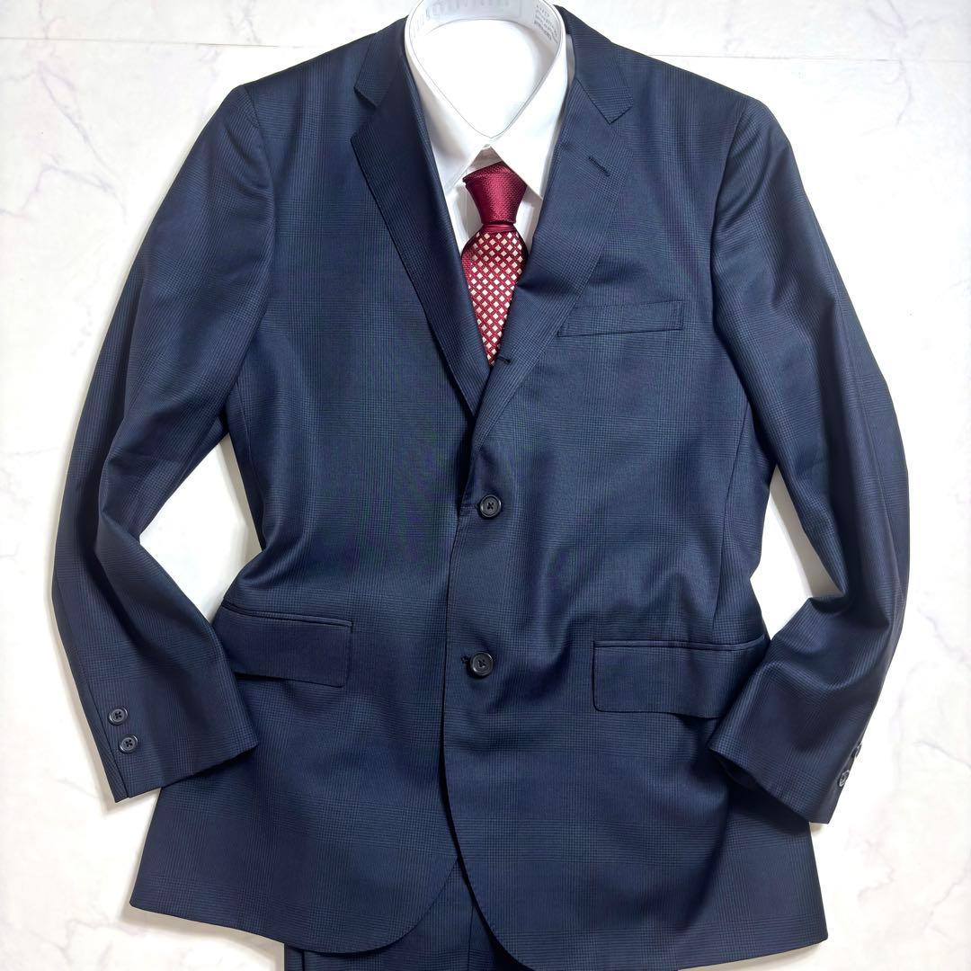 ブルックスブラザーズ セットアップ 【カノニコ】 グレンチェック 艶 ネイビー