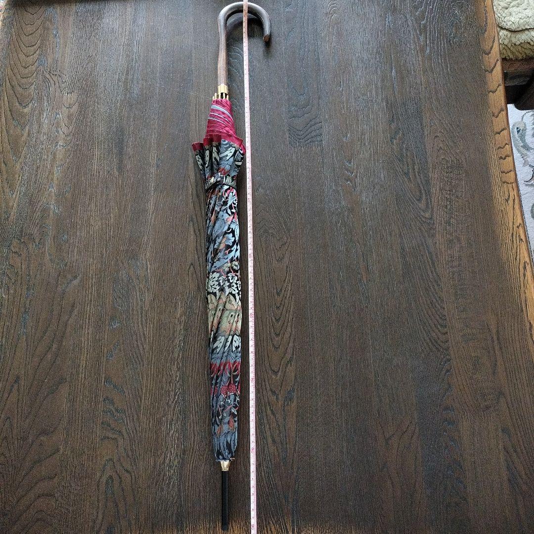 お値下げ✨未使用品ウィリアムモリス晴雨兼用長傘✨いちご泥棒ジャガード織日本製