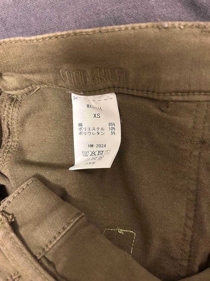 カーゴパンツ ワイドレッグ オリーブ XS