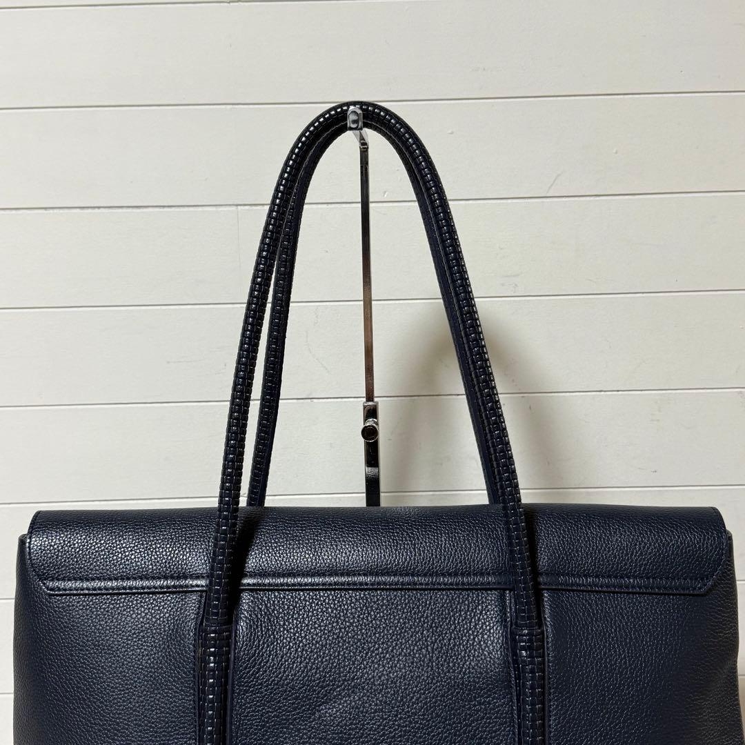 ⭐️ヤマハ⭐️　ペッレモルビダ　MH　ホーサー　ハンドバッグ　ネイビー　レザー