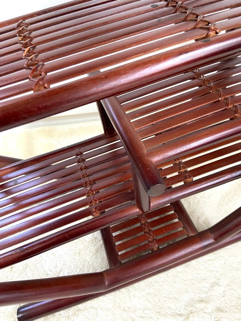 八角型飾り棚　茶器棚　珍品収納　コレクション棚　竹工芸　茶道具　アンティーク