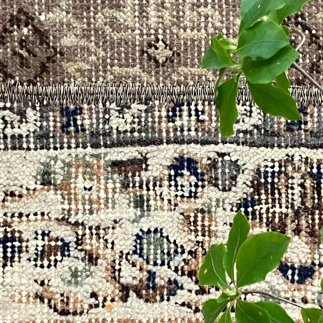 パッチワーク✳︎56×75✳︎キャラメル　マロンブラウン　トルコヴィンテージラグ