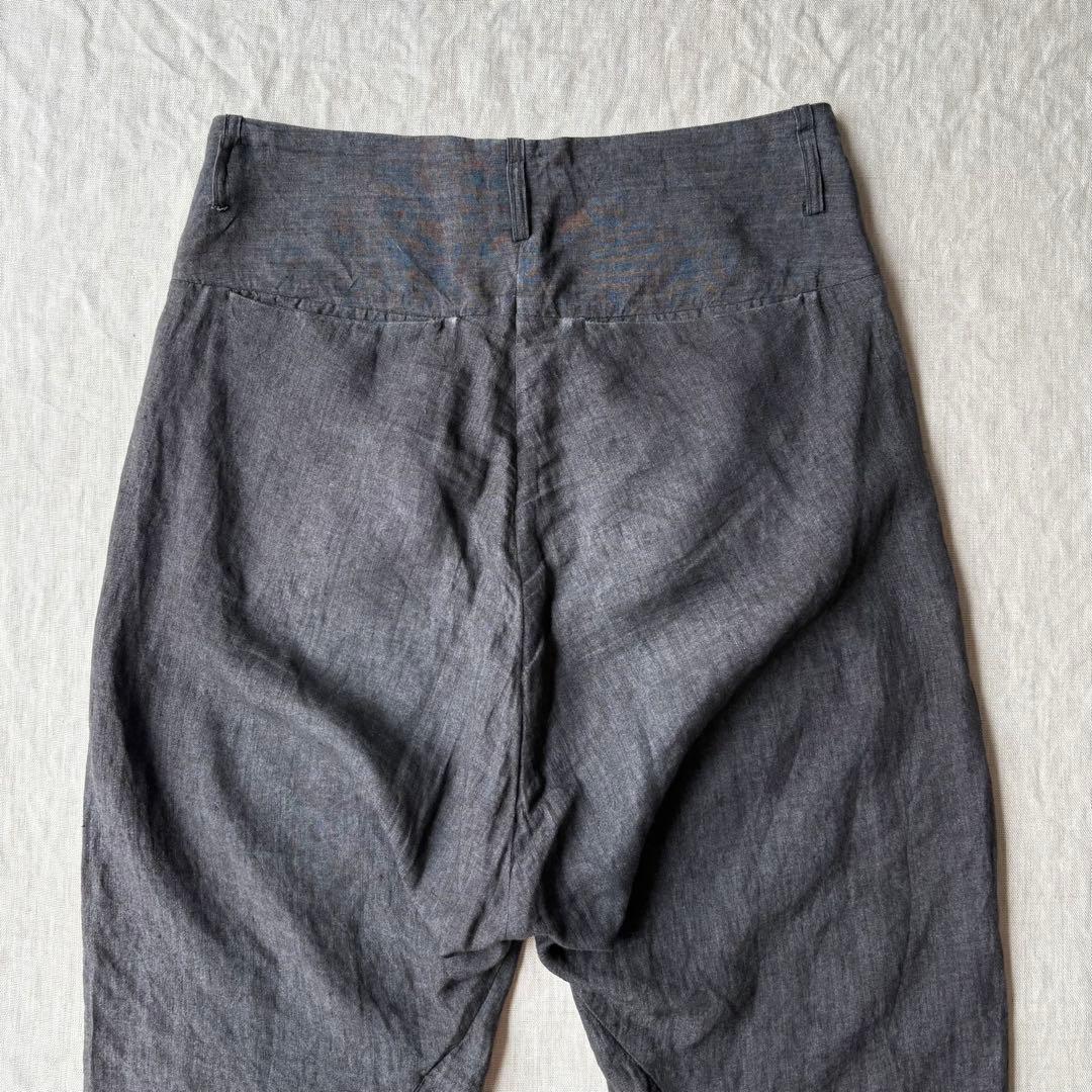 individual sentiments ブラック リネン サルエルパンツ