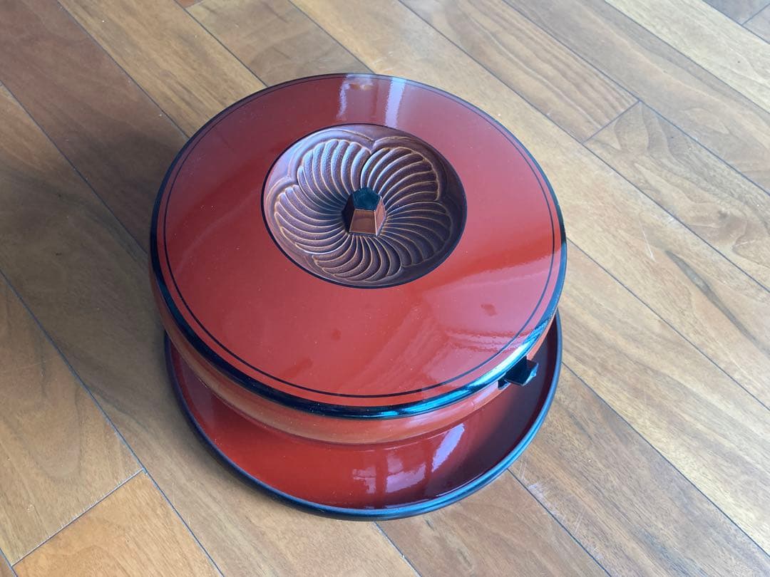 おひつ　盆　しゃもじ　ちらし寿司　付き　黒　赤　軽い