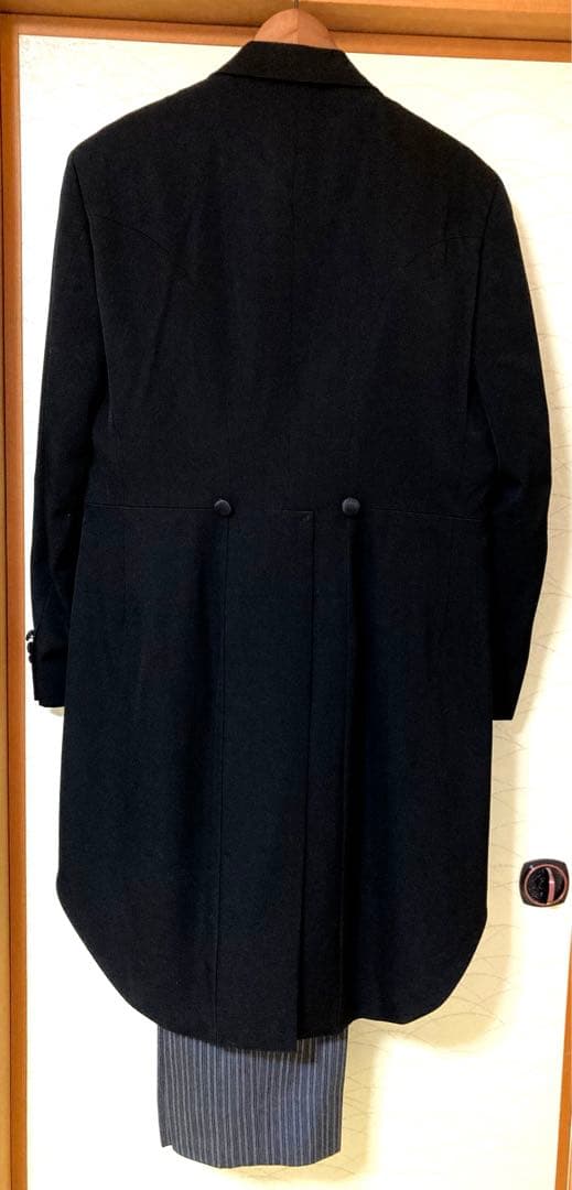 【ドライクリーニング済‼️】2回使用　モーニングコート 縦縞パンツ ベストAOKI