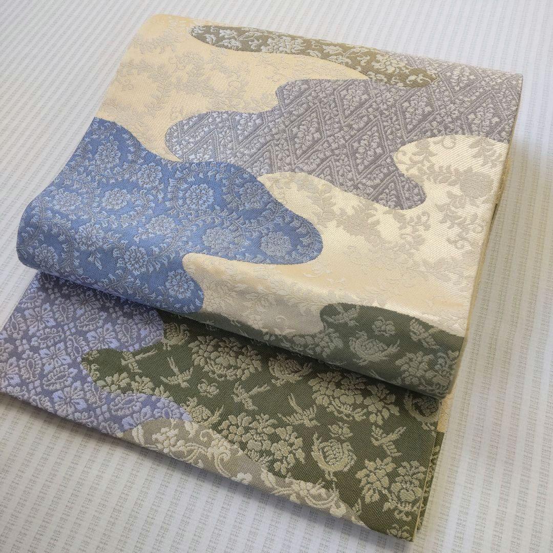 【袋帯】上品ゴールドベージュ＊道長取り/パステル/お茶席/Obi/Vintage